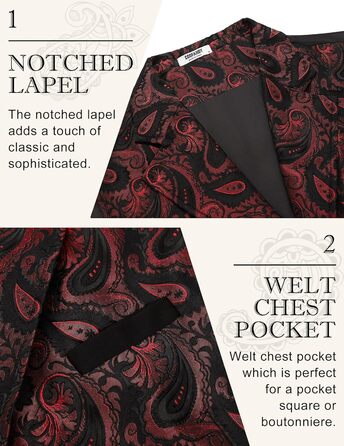 Чоловічий жилет Coofandy Paisley вікторіанський готичний стиль Стімпанк для смокінга з лацканами фіолетовий