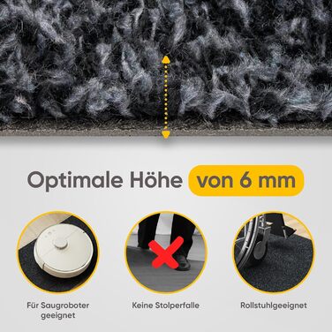 Килимок Entrando 40x60 см - для дому та вулиці - бавовна - неслизький, миючий, міцний - під двері - для входу, тераси, балкону (Антрацит)