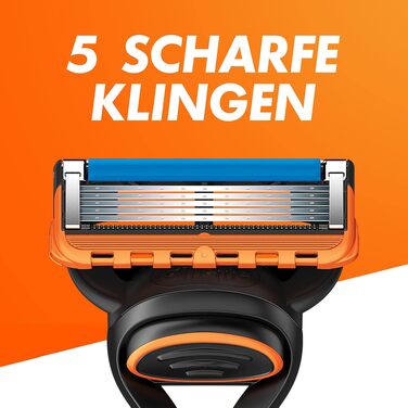 Бритва Gillette Fusion5 для чоловіків, металева, чорна (набір: 1 станок + 1 змінний касетний блок)