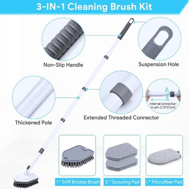 Bathroom Cleaning Brush with 52