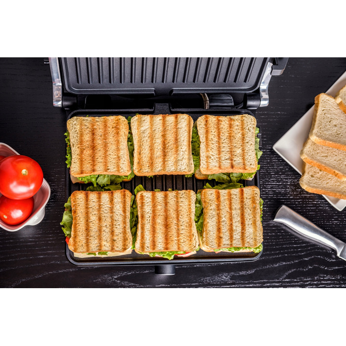 Електричний контактний гриль Eldom SVAD, складаний, сріблястий/сірий, 2000 Вт