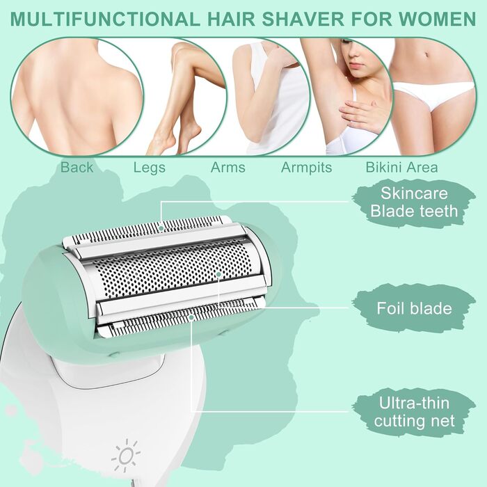 Електричний жіночий бритва Solimpia для тіла, ніг, рук, пахв та бікіні. Бездротовий бритва для сухого та мокрого гоління. Тример для бікіні.