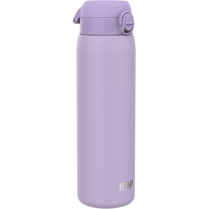 Ion8 Vacuum Insulated Stainless Steel Water Bottle, 1 Liter, 920 ml, Leak-Proof, One-Handed Opening, Secure Locking Mechanism, Dishwasher Safe, Carrying Handle, Durable, Ideal for Sports and Yoga (OneTouch 2.0, Light Purple)