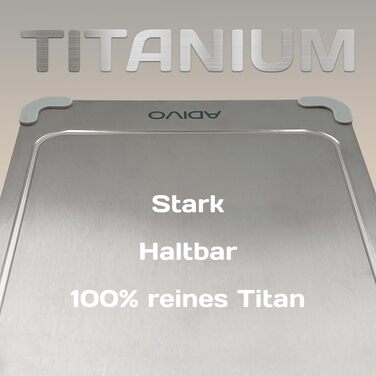 Гігієнічна обрізна дошка adivo Titan з чистого титану, легкий догляд, розмір M
