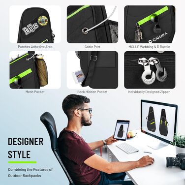 CAHAYA Softshell Сумка для електрогітари Outdoor - 12 мм підкладка, Gigbag з кишенями, патчі DIY, для ST, LP, Tele