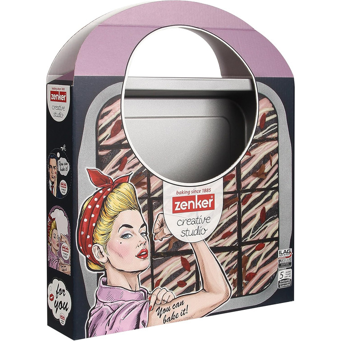 Форма для випічки Zenker Backform, серцеподібна, з антипригарним покриттям, рожева, 1 шт.