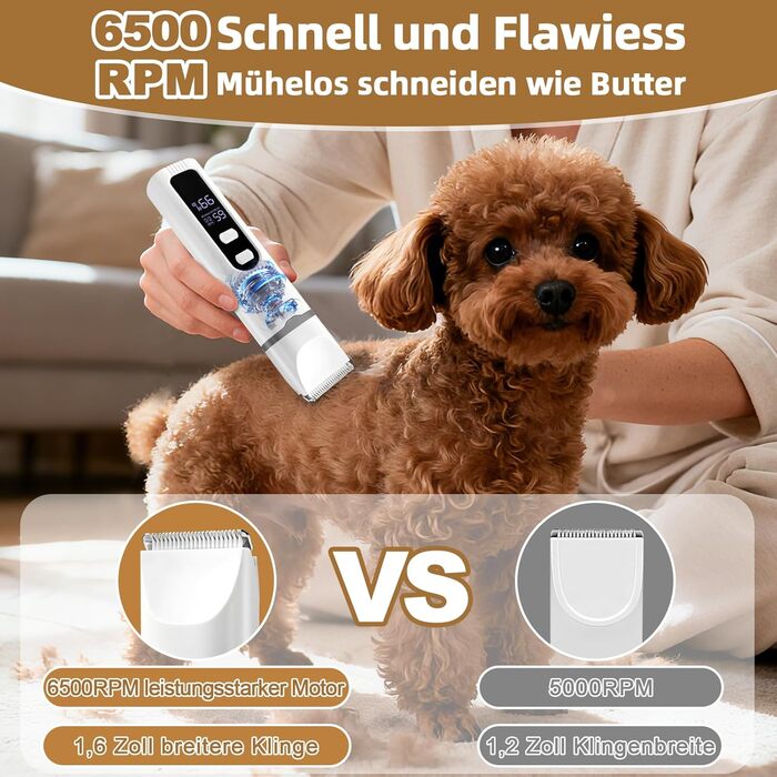 Машина для стрижки собак та котів ETACCU 4-в-1 з LED-дисплеєм, тример для лап, шліфувальник кігтів