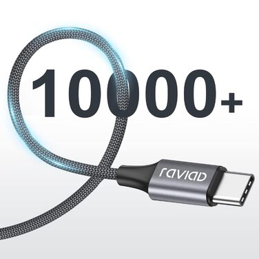 Кабель USB-C RAVIAD [4 шт. 0.5м, 1м, 2м, 3м] 3.1A, швидка зарядка, нейлон, для iPhone 15, Samsung Galaxy, Huawei P60