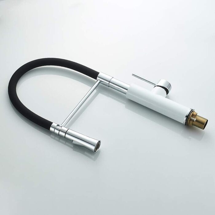 Кухонний змішувач Ibergrif з душем, чорний, з гнучким виливом