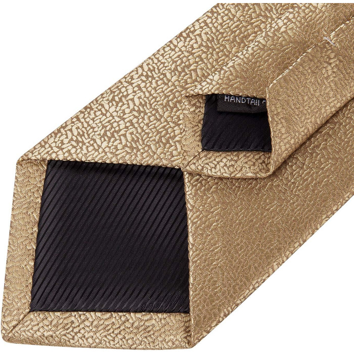 Краватка однотонна для чоловіків DiBanGu, шовкова краватка та нагрудна хустинка, комплект з краваткотримачем для весілля та свят, золото