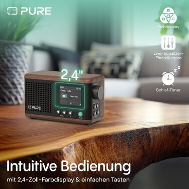 Портативне радіо Pure Classic Mini: DAB+, Bluetooth 5.3, 15 годин роботи, 2.4