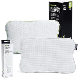 BLACKROLL® Recovery Pillow Set (50 x 30 cm), orthopedic pillow with additional cover, ergonomic head pillow with travel bag, neck pillow made of viscose memory foam, Made in Germany, Climate pillow + Climate pillow cover