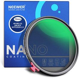 NEEWER 72mm Фільтр ND2-ND32 2-в-1 з дифузором та нейтральним градієнтом, HD, водостійкий, зносостійкий, для фото- та відеозйомки