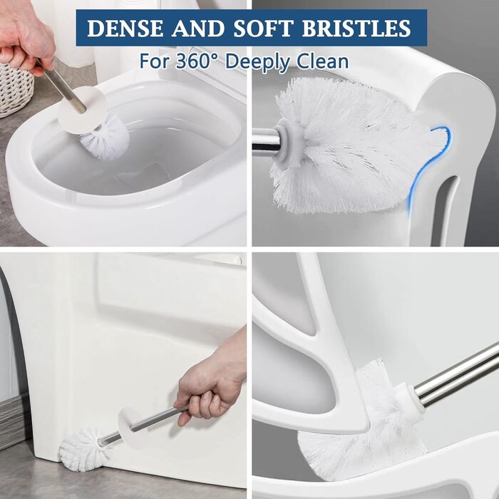 Набір для туалету GeruiKE: щітка для унітазу з керамічним тримачем (сірий матовий)