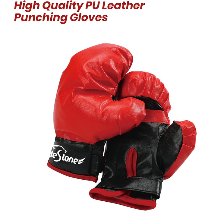 Дитячий боксерський мішок-іграшка з боксерськими рукавичками, надувний, для хлопчиків та дівчаток, для фітнесу та зняття стресу