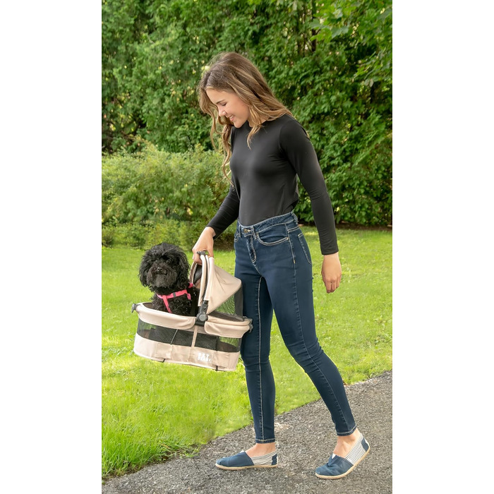 Переноска для собак та котів Pet Gear View 360 Ultra Light 15 дюймів (Sand) - безпечна автопереноска