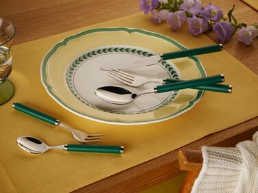 Villeroy & Boch Play Green Garden Tableware Set, for up to 6 people, 24-piece, Stainless Steel, Green Plastic Handle