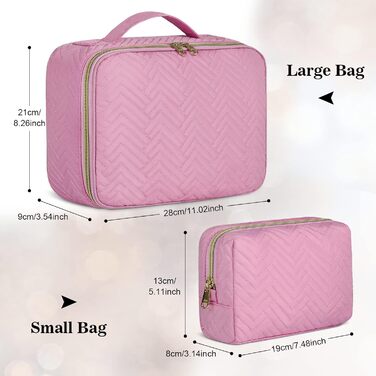 Косметичка для жінок IGOLUMON - велика водонепроникна косметичка для подорожей (2 шт, рожевий)