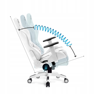 Ігрове крісло Diablo Chairs X-One 2.0, екошкіра, біле