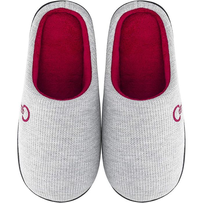 Тапочки зимові Mishansha для дому та вулиці, унісекс, піна пам'яті, розмір 36-47, сірий/червоний