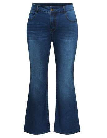 Жіночі джинси Bootcut Hanna Nikole великого розміру, висока талія, блакитний денім, еластичні