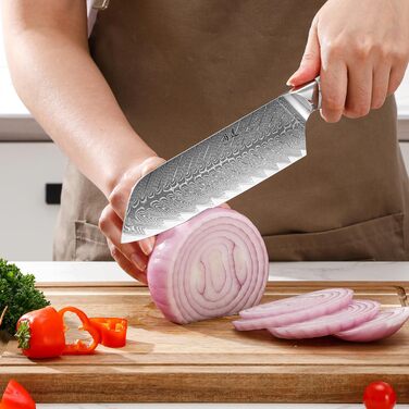 Японський ніж SHANGDAO Kiritsuke 20 см з 67 шарів легованої сталі, ніж для суші, кухонний ніж для кухні