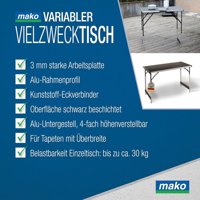 Складний алюмінієвий стіл для кемпінгу з 4 табуретами – міцний, регульований, 100x60x90 см