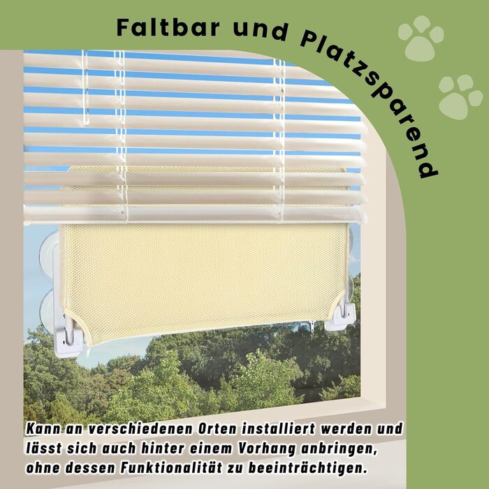 Лежанка для котів на вікно 60x30 см, гамак для котів зі стабільними присосками, складане ліжко для котів на вікно, лежанка на підвіконня для котів до 20 кг, (Чотири сезони XL, Бежевий)