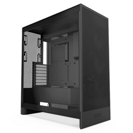 Корпус NZXT H7 Flow: Mid-Tower з покращеною вентиляцією | Чорний | Підтримка 3 x 120мм вентиляторів для GPU | 3 x 120мм фронтальні вентилятори | 420мм радіатор