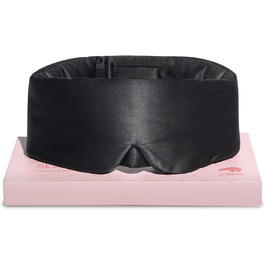 Шовкова маска для сну LitBear, 100% шовк 22 momme, для жінок та чоловіків, з регульованою стрічкою, комфортна та зручна