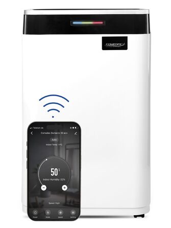 Електричний осушувач повітря Comedes Demecto 30 eco WiFi – 25 л/24 год, для дому та підвалу до 100 м²