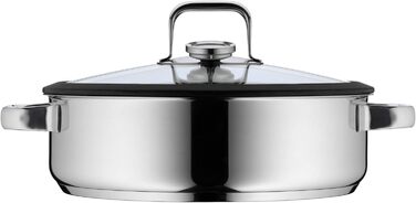 Пароварка WMF Vitalis Aroma, 28 см, з нержавіючої сталі Cromargan, 5 л, з термометром та кришкою зі склом, для плити та духовки