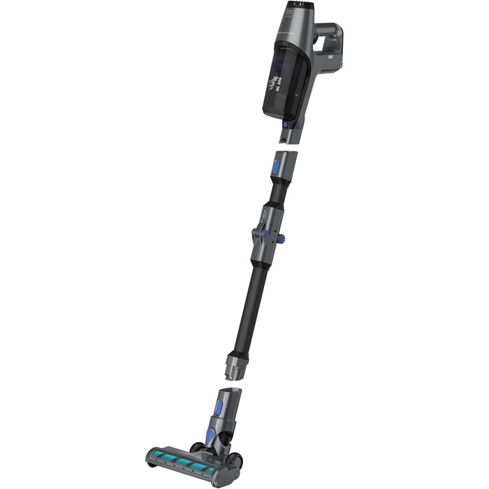 Пылесос беспроводной Rowenta X-Pert 3.60: 45 минут работы, аккумулятор Li-Ion, светодиодный насадка, серый/голубой