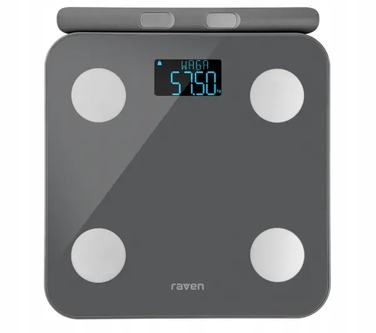Скляні ваги для ванної Raven EW012BT: аналіз складу тіла, до 180 кг, з підтримкою мобільного додатка