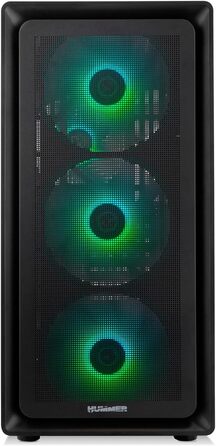 Корпус ПК NOX Xtreme Products HUMMER AERO BK – білий Midi-Tower з сітчастою передньою та верхньою панелями, скло, 3 x 140 мм вентилятори, підтримка 10 вентиляторів, USB-C/USB 3.0