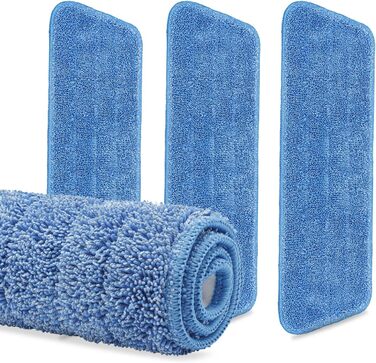 3 Pack Cinch Mop Replacement Heads, Microfiber Mops for Floor Cleaning and Wall Squeegees with Reusable Washable Pads, Compatible with Cinch Mop
