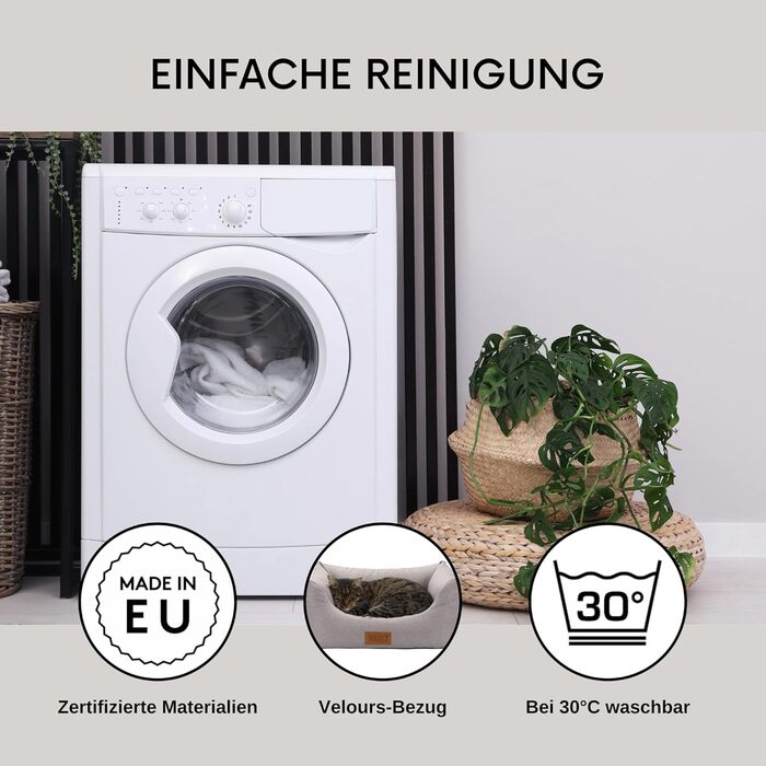 Софа-ліжко для собак MSS e.K. розміром 85 x 63 см, M-L, антрацит. Зручний корк для собак з знімним велюровим покриттям, м'якою підкладкою та пральним подушкою 85 x 63 x 25 см. Підходить для великих собак, цуценят.