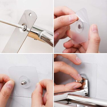 Висувна тримач для рушників 43-78 см, нержавіюча сталь, без свердління, тримач для рушників, полиця для стіни, для ванної кімнати та кухні