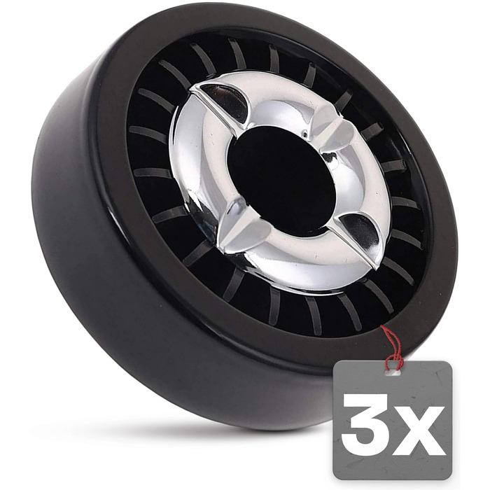 Переносний попільничка Praknu 3 Gluttöter для вулиці та дому: чорний, вітрозахисний, миється в посудомийній машині, стійкий до погодних умов