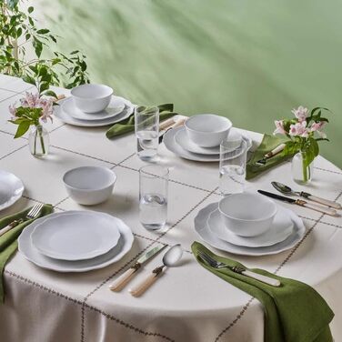 Karaca Solem: 18-частинний набір посуду з чорного стеінгоду для 6 осіб, з рельєфним декором