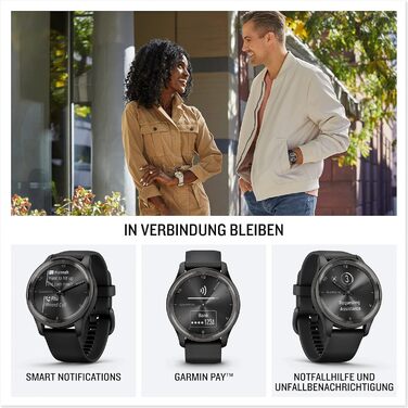 Garmin vívomove Trend – гібридний смарт-годинник з аналоговими стрілками та сенсорним дисплеєм, фітнес-функціями, аналізом сну, GarminPay, сповіщеннями та до 5 днів роботи від акумулятора (Trend, кремове золото)