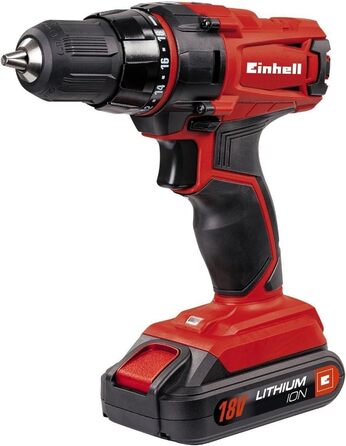 Акумуляторний дриль-шуруповерт Einhell TC-CD 18-2 Li (18V, 2 швидкості, 18+1 момент, LED-підсвітка)