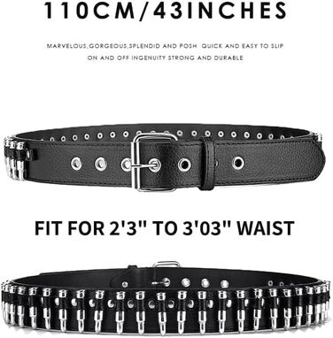 Металевий ремінь з пірсингом у стилі панк-рок для жінок та чоловіків