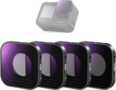 Фільтри NEEWER CPL ND для GoPro Hero 13 12 11 10 9: комплект 6 шт. (CPL, ND8, ND16, ND32, ND64, ND1000)