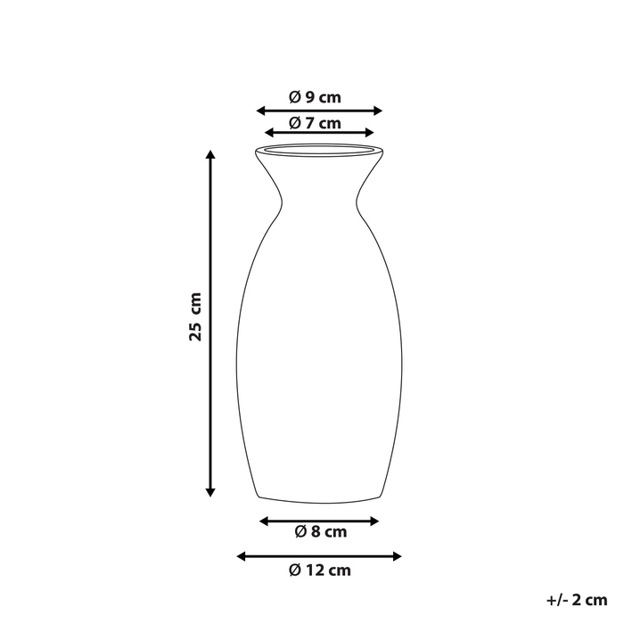 Керамічна ваза Beliani, 12 x 25 см