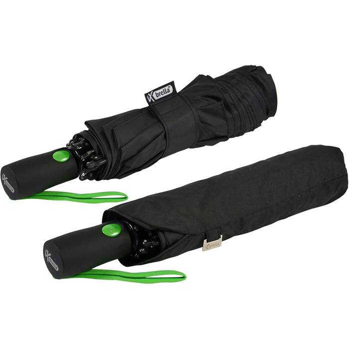 Чорно-зелений парасолька-тростина з великим куполом 106 см з фібергласу