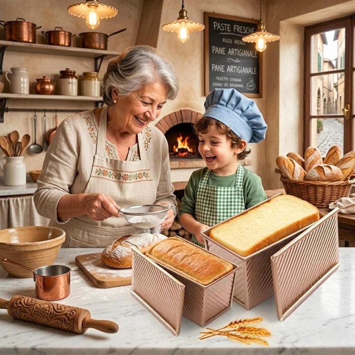 Форма для випічки хліба Toastbrot 2 шт (1000г + 450г) з кришкою, антипригарна, 32x12x12 см та 20.8x11.8x11 см