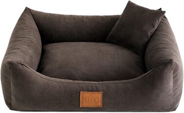 Софа для собак Sun: 6 розмірів, 4 кольори. Лежанка, подушка, диванчик, кошик для собак. (80x60, ) (S-67x52, Темно-коричневий)