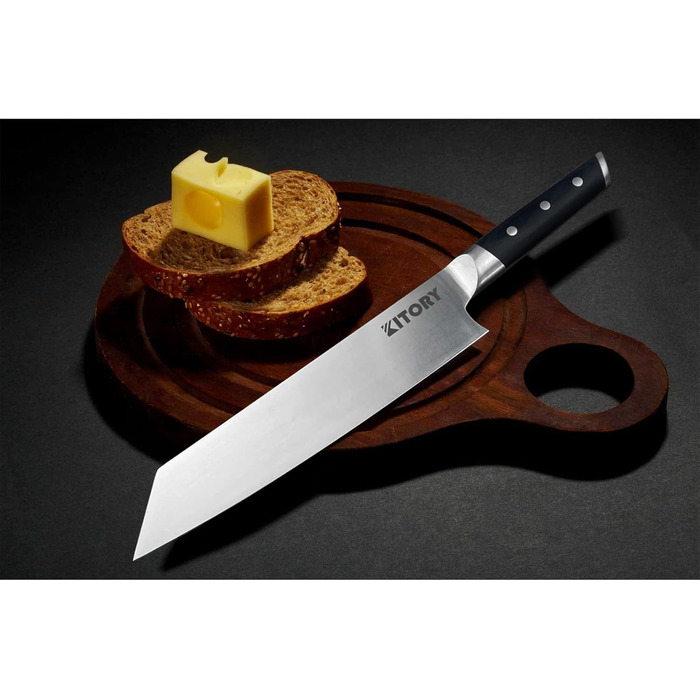 Кухонний ніж-топірець Kitory Hackmesser 18 см, з високоякісної нержавіючої сталі, з ручкою Pakkawood (Mtd08de)