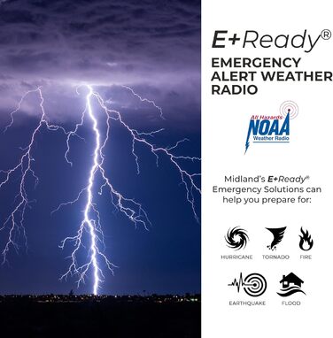 Радіо Midland ER10VP: NOAA, Клуб, Погода, AM/FM, SOS-ліхтарик